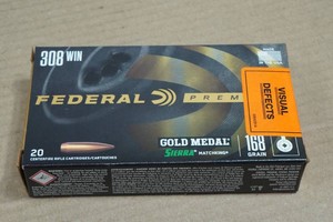 20 Federal Premium .308 Win 168 Gr Gold Medal Sierra Matchking Ammo
