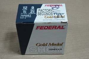 25 Federal Gold Medal 12 Gauge 2-34 9 Shot Shotshells