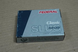 5 Federal Classic 10 Gauge 3-12 Magnum Rifled HP Slugs
