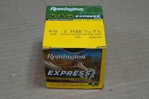 25 Remington Express .410 Bore 3 7-12 Shot Shotshells