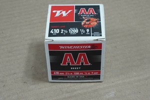 25 Winchester AA .410 Bore 2-12 9 Shot Shotshells