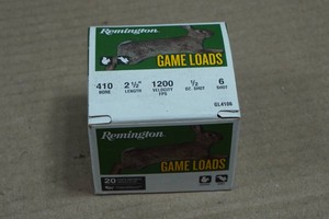 20 Remington Game Loads .410 Bore 2-12 6 Shot Shotshells