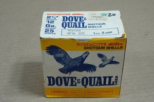 20 Winchester Western Dove & Quail 12 Gauge 2-34 8 Shot Shotshells