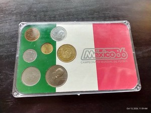 1986 7 Coin Mexico Set - World Cup