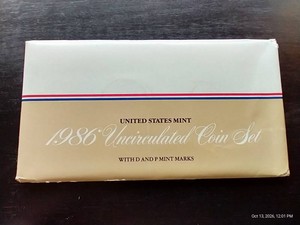 1986 U.S. Mint Uncirculated Set