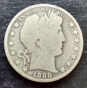 1898 Barber Half Dollar