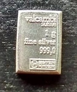 Valcambi Suisse 1 Gram Silver Bar