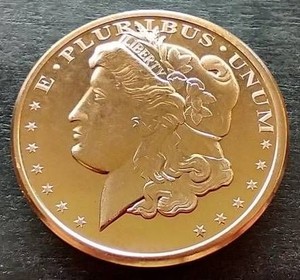 Morgan Dollar Style 1 Oz Copper Round
