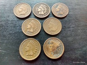 (8) Indian Pennies - All Different