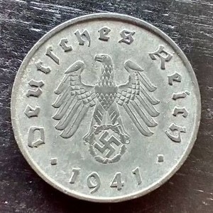 1941 German Third Reich 10 Pfennig