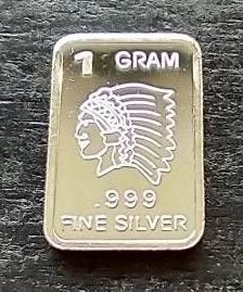Indian Chief 1 Gram Silver Bar