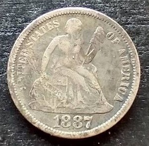 1887 Liberty Seated Dime
