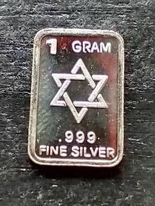 Star of David 1 Gram Silver Bar