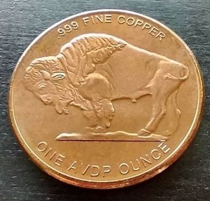 Buffalo 1 Oz Copper Round