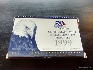 1999 U.S. Mint Uncirculated State Quarters Set