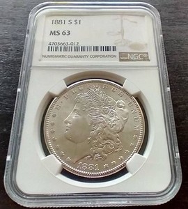 1881-S Morgan Dollar - NGC MS63