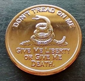 Dont Tread on Me 1 oz Copper Round