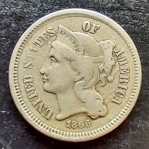 1866 3 Cent Nickel