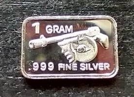 Tommy Gun 1 Gram Silver Bar