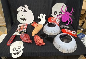 Large lot of Halloween decorations and accessories