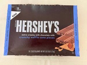 18x 2.5oz King Hersheys -wCrunchy Waffle Cone Pieces