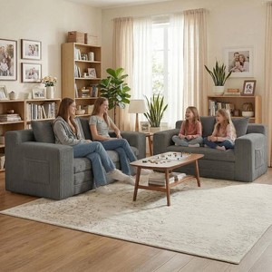 $188 Boneless Loveseat Sofa Bed, 54" Futon Sleeper