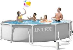 $200 INTEX 12ft Prism Frame Pool Set with Pump