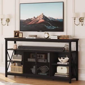 $220 BON AUGURE Tall TV Stand 65 TV Black Oak