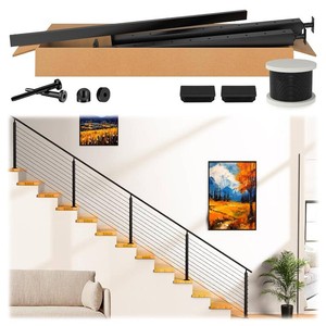 $540 12ft-16ft Cable Railing for Stairs