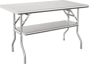 $230 HARDURA Folding Stainless Prep Table 30x48