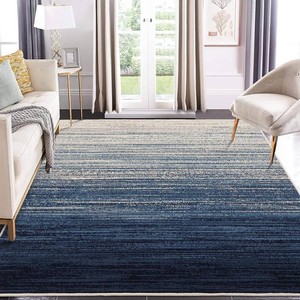 $281 Area Rug 9x12 Blue Ombre Low Pile