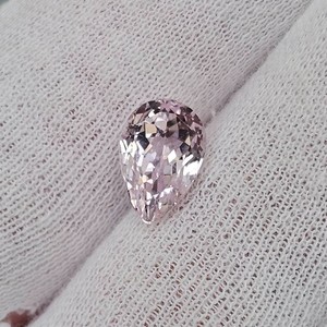 3.77 Carat Natural Lavender-Pink Kunzite Pear Cut Retail $188