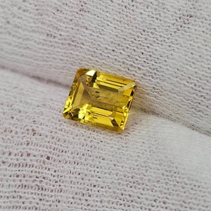 1.23 Carat Natural Golden Heliodor Emerald Cut Retail $185