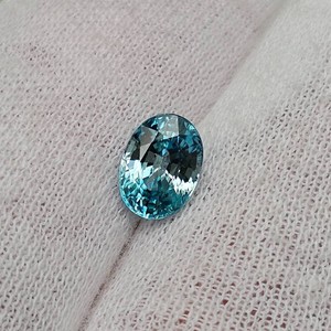2.17 Carat Natural Blue Zircon Oval Cut Retail $651