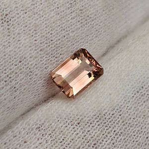 Unique and Rare 1.11 Carat Natural Bi-Color Tourmaline Emerald Cut