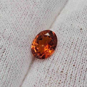 1.37 Carat Natural Orange Garnet Oval Cut Retail $137