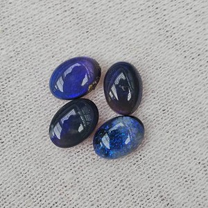 2.47 Carat Total Weight Blue Opal Oval Cabochons  Lot of 4 Retail $370
