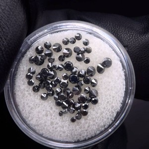 3.12 Carat Total Weight Natural Black Round Brilliant Cut Diamonds  Loose Diamond Parcel Retail $1,560