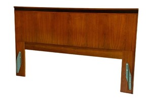 LLB - Mid-Century Modern Walnut Full Headboard by Merton Gershun for Dillingham Esprit