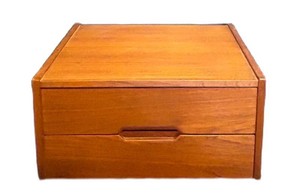 LR - Kai Kristiansen for Aksel Kjersgaard Teak 2-Drawer Table or Dresser Top Chest - Model 32