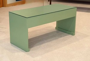 LL - Coffee Table - Green Finish with Removable Glass Top
