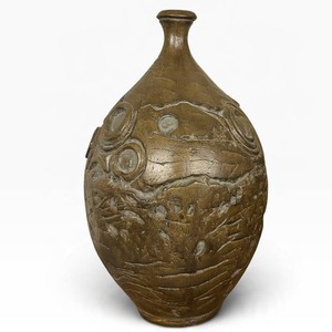 G - Large Decorative Vase With Faux Foliage - 25 in