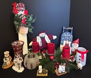 G - Christmas Snowman Decor Mixed Lot - 24 in Holiday Assortment