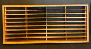LR - Wooden Display Rack - Slatted Wall Organizer