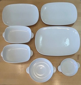 K - Vintage Serving Dish Set - Noritake Progression Au Naturel (Lot of 7)