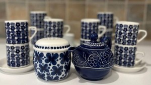 K - Vintage Porcelain Coffee Service - Rorstrand Mon Amie & Floral Teapot Mixed Lot