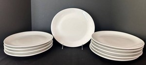 K - Dinner Plates - Patrizi White Ceramic 11.5in
