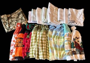 LR - Kitchen Textiles - Towels & Handmade Potholders Group