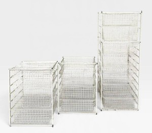 Wire Basket Shelving & Drawer Units - 3-Piece
