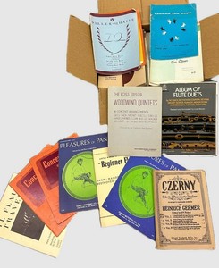G - Sheet Music & Music Book Mixed Lot - Piano, Flute & Woodwind